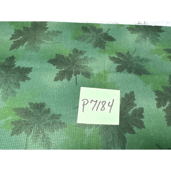 Green Leaf Print Cotton Fabric Panel 8x44" Made in Japan for Crafting & Sewing P - Picture 6 of 6